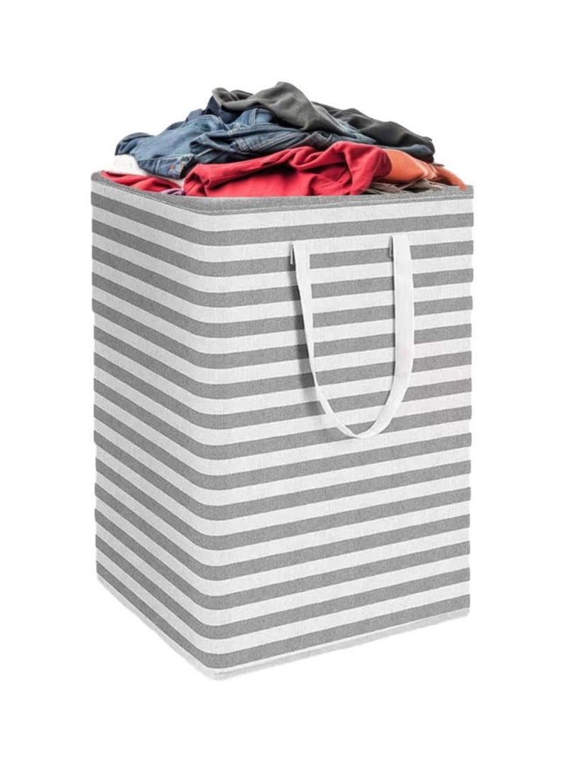 أكياس غسيل سعة 75 لتر، سلة غسيل كبيرة، مقاومة للماء، سلة غسيل قابلة للطي قائمة بذاتها، سلة ملابس طويلة للغسيل مع مقابض حمل سهلة لتنظيم الملابس المتسخة والألعاب - Image 1